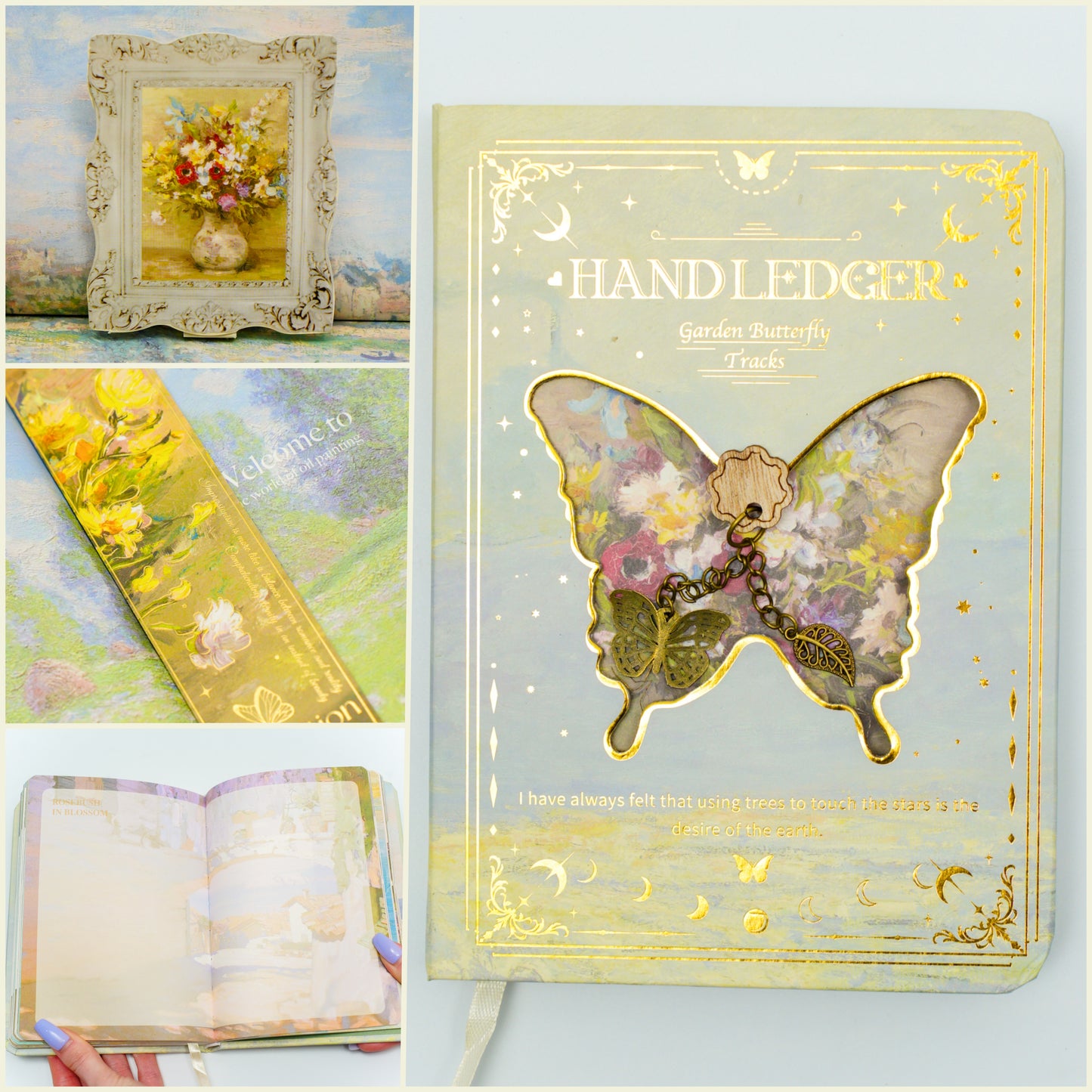 GARDEN BUTTERFLY TRACKS HAND LEDGER