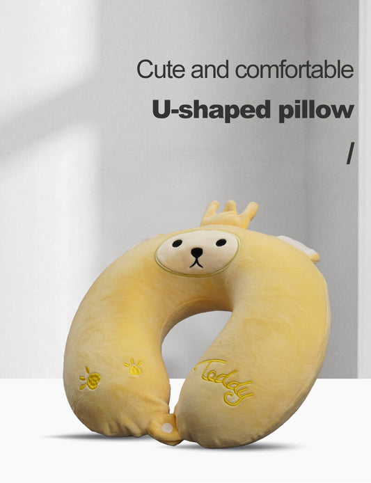 Crown Bear Microfiber Neck Pillow